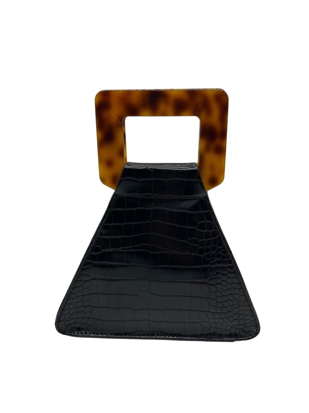 Urban Expression Black Faux Croc-Embossed Delilah Tote Bag